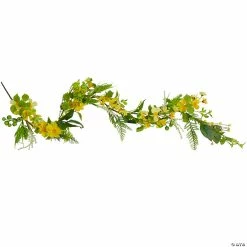 Best Sale 🤩 5' Yellow Daisy and Berry Floral Spring Garland 👏