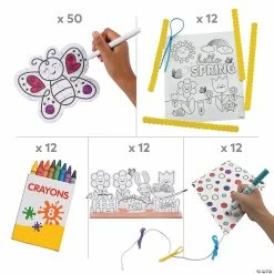 New 💯 Color Your Own Spring Craft Kit Assortment – Makes 86 ⭐ -Spring Craft Shop color your own spring craft kit assortment makes 8614097009 a01