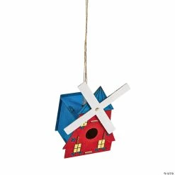 Wholesale 😀 Color Your Own Windmill Birdhouse Craft Kit - Makes 6 🌟 -Spring Craft Shop color your own windmill birdhouse craft kit makes 614096999 a02