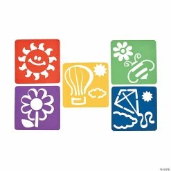 Buy 🌟 Colorful Sidewalk Chalk Stencils - 6 Pc. 🥰