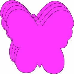 Buy ⭐ Creative Shapes Etc. - Large Single Color Construction Paper Craft Cut-out - Butterfly ❤️