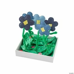 Discount 🔔 Denim Flower Shapes - 12 Pc. ✨ -Spring Craft Shop denim flower shapes 12 pc 14118656 a01