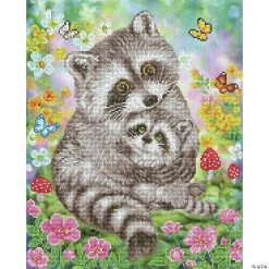 Wholesale ๐ Diamond Dotz Diamond Embroidery Facet Art Kit 16.5"X20.5"-Sweet Raccoons ๐