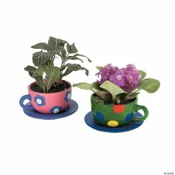 Buy 😉 DIY Ceramic Tea Cup Planters - 6 Pc. ⌛ -Spring Craft Shop diy ceramic tea cup planters 6 pc 48 6527a a01