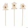 Cheapest 👏 DIY Unfinished Wood Birdhouse Planter Sticks - 3 Pc. 🛒