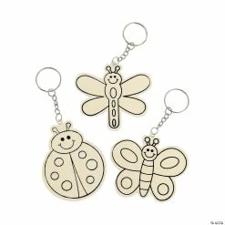 Cheap 🔥 DIY Unfinished Wood Bug Key Chains - Makes 12 🥰