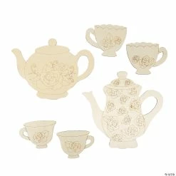 Outlet ✔️ DIY Unfinished Wood Teapot Shapes - 6 Pc. 🤩