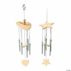 Best Sale 😀 DIY Unfinished Wood Wind Chimes - 12 Pc. 👍