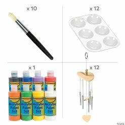 Outlet 😉 DIY Unfinished Wood Wind Chimes Boredom Buster Kit - 42 Pc. 👍 -Spring Craft Shop diy unfinished wood wind chimes boredom buster kit 42 pc 13965207 a01