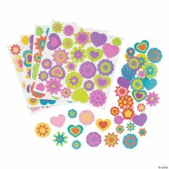 Flash Sale ๐ Hearts & Flowers Self-Adhesive Shapes - 500 Pc. ๐