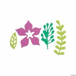 Spring Craft Shop -Spring Craft Shop leaf and flower cutting die 4 pc 13829046 a01