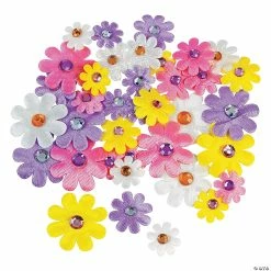 Best Sale ๐ฏ Self-Adhesive Daisies with Jewel Center - 36 Pc. ๐