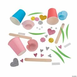 Best Pirce 🤩 Valentine Cupcake Flower Craft Kit - Makes 12 🎁 -Spring Craft Shop valentine cupcake flower craft kit makes 1213962632 a01